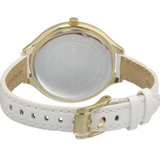 Michael Kors Slim Runway White Dial White Leather Strap Watch For Women - MK2273