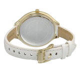 Michael Kors Slim Runway White Dial White Leather Strap Watch For Women - MK2273
