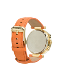Michael Kors Parker Champagne Dial Orange Leather Strap Watch for Women - MK2279