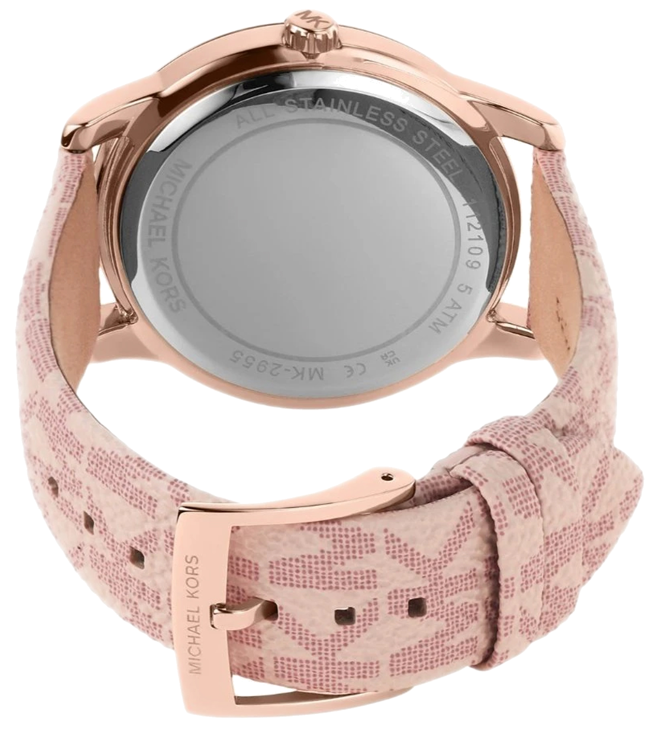 Michael Kors Tibby Multifunction Rose Gold Dial Pink Leather Strap Watch For Women - MK2955