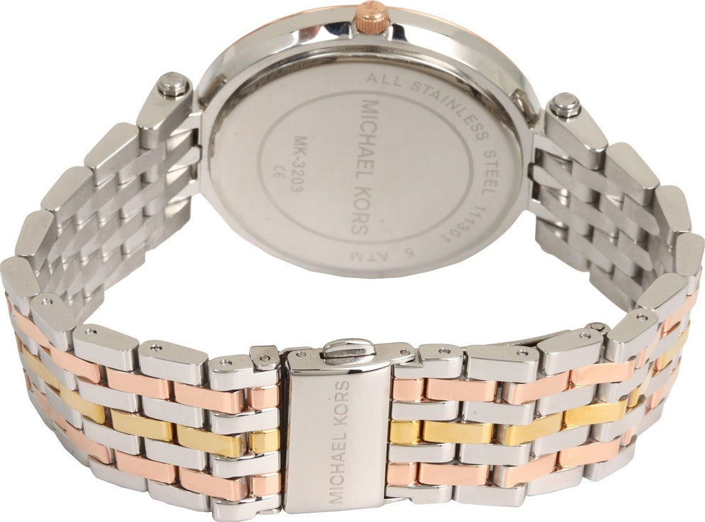 Michael Kors Darci Silver Dial Two Tone Stainless Steel Strap Watch for Women - MK3203