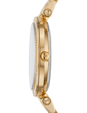 Michael Kors Darci Amber Dial Gold Steel Strap Watch for Women - MK3408