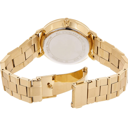 Michael Kors Jaryn Analog Quartz Gold Dial Gold Steel Strap Watch For Women - MK3500