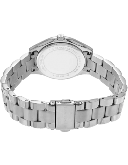 Michael Kors Mini Slim Runway Silver Dial Silver Steel Strap Watch for Women - MK3514