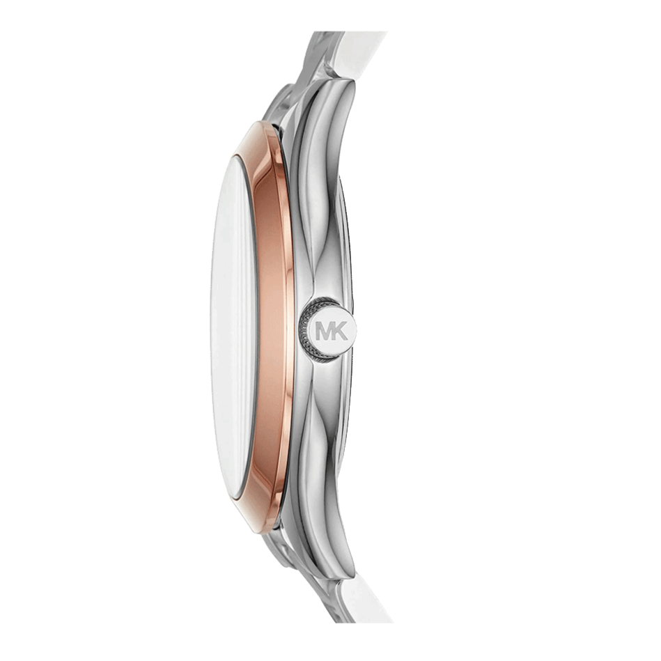 Michael Kors Mini Slim Runway Silver Dial Silver Steel Strap Watch for Women - MK3514