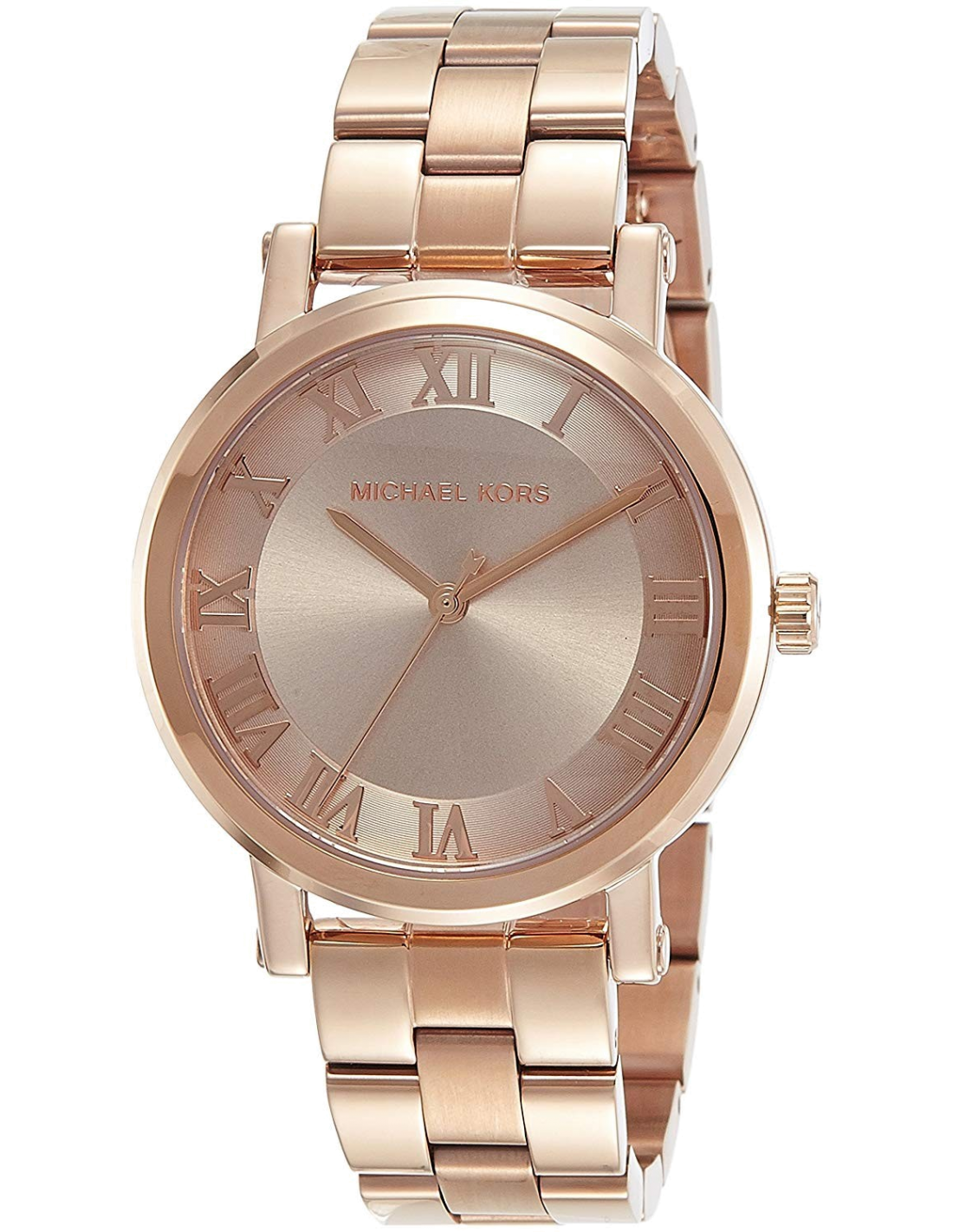 Michael Kors Norie Rose Gold Dial Rose Gold Steel Strap Watch for Women - MK3561