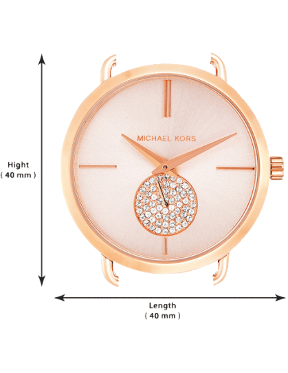 Michael Kors Portia Rose Gold Dial Rose Gold Steel Strap Watch for Women - MK3640