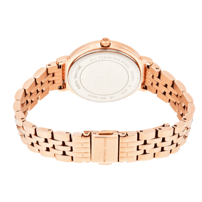 Michael Kors Cinthia Mother of Pearl Rose Gold Dial Rose Gold Steel Strap Watch for Women - MK3643