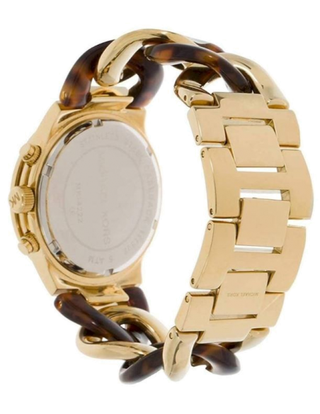 Michael Kors Runway Gold Dial Two Tone Steel Strap Watch for Women - MK4222