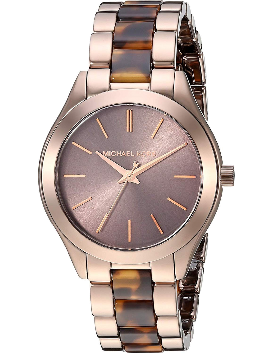Michael Kors Runway Rose Gold Dial Two Tone Steel Strap Watch for Women - MK4301