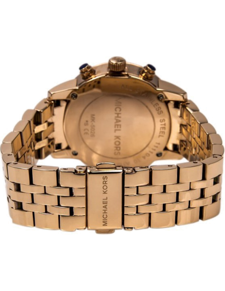 Michael Kors Damen White Dial Rose Gold Steel Strap Watch for Women - MK5026