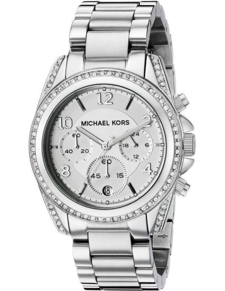 Michael Kors Blair Silver Dial Silver Steel Strap Watch for Women - MK5165