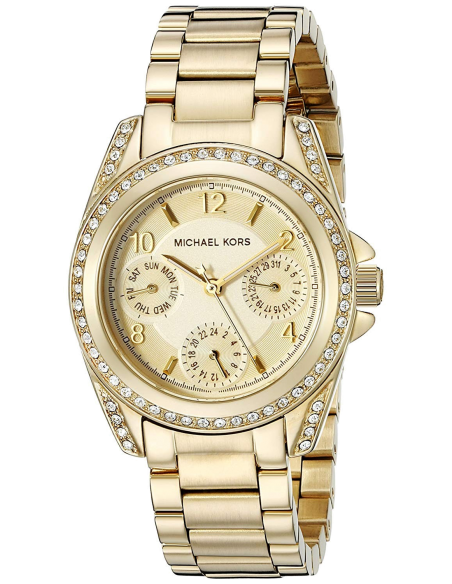 Michael Kors Runway Gold Dial Gold Steel Strap Watch for Women - MK5166