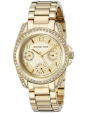 Michael Kors Runway Gold Dial Gold Steel Strap Watch for Women - MK5166