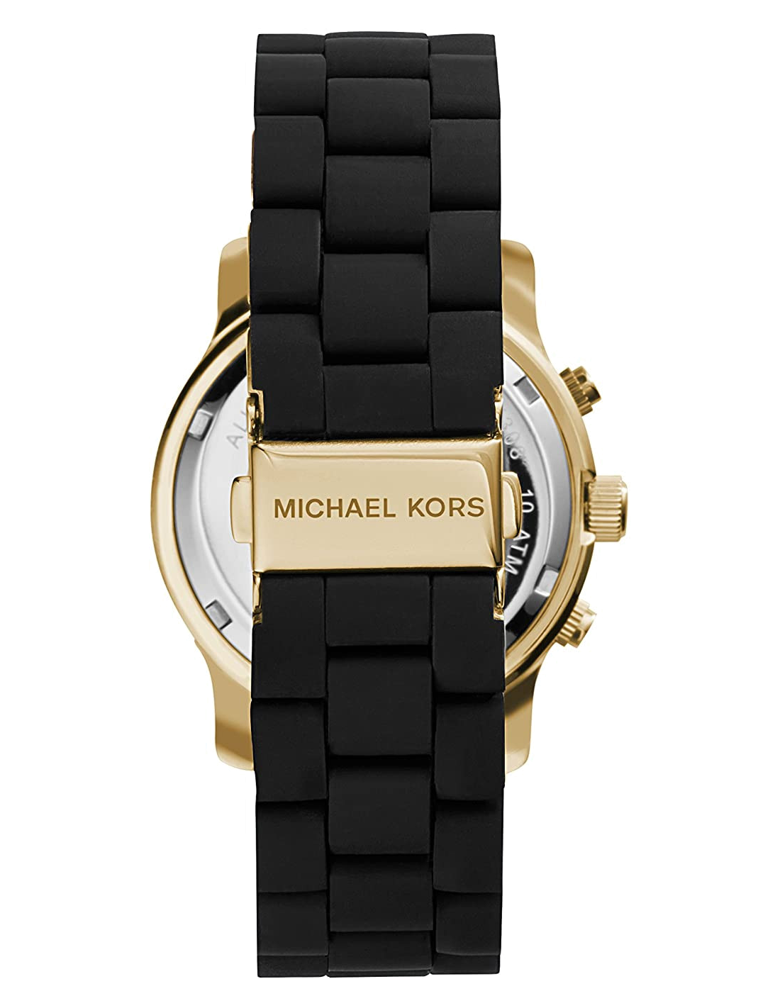 Michael Kors Runway Black Dial Black Silicone Strap Watch for Women - MK5191