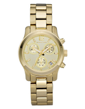 Michael Kors Runway Gold Dial Gold Steel Strap Watch for Women - MK5384