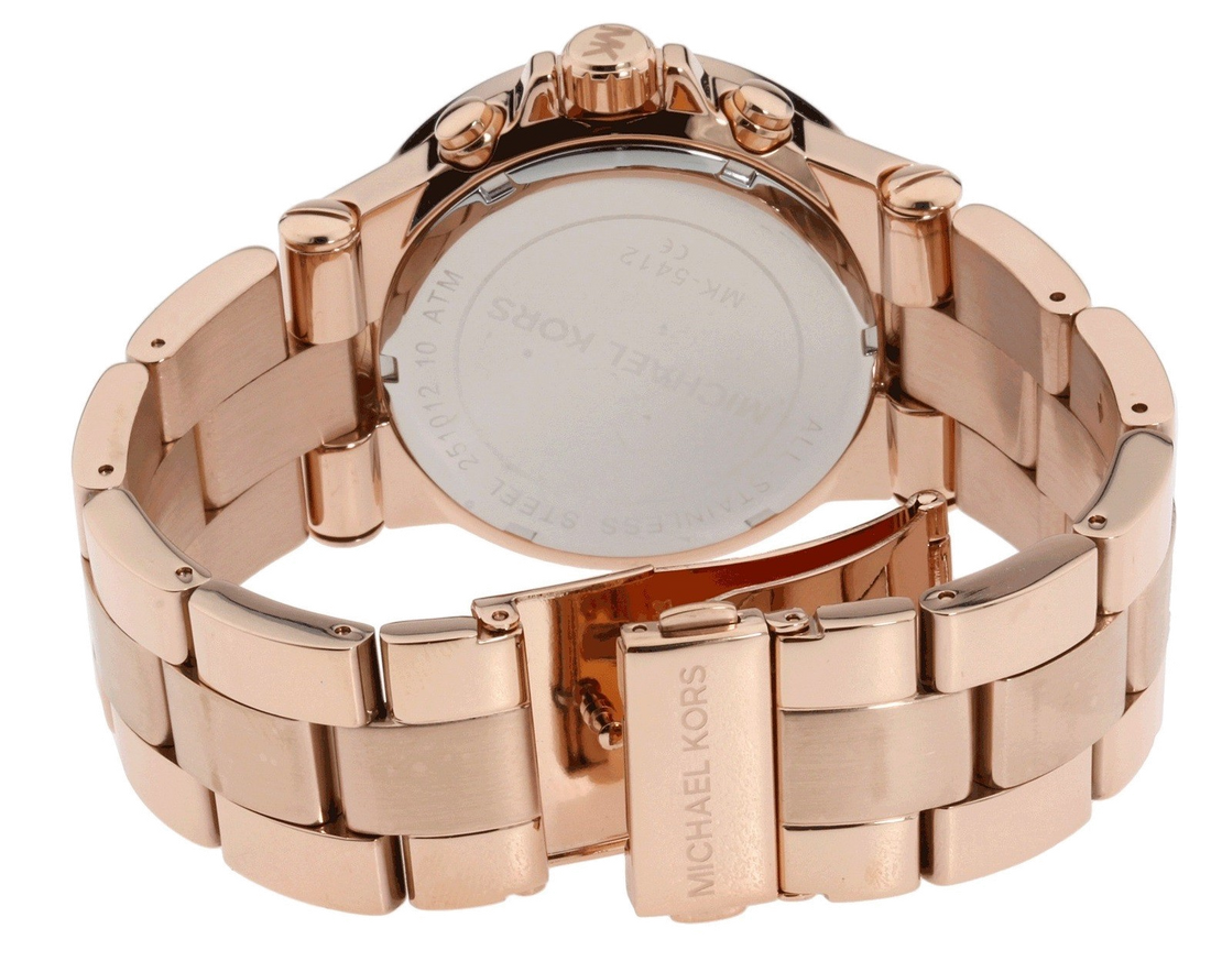 Michael Kors Dylan Rose Gold Dial Rose Gold Steel Strap Watch for Women - MK5412