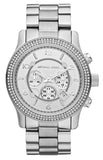 Michael Kors Runway Chronograph Quartz Silver Dial Silver Steel Strap Watch For Women - MK5574