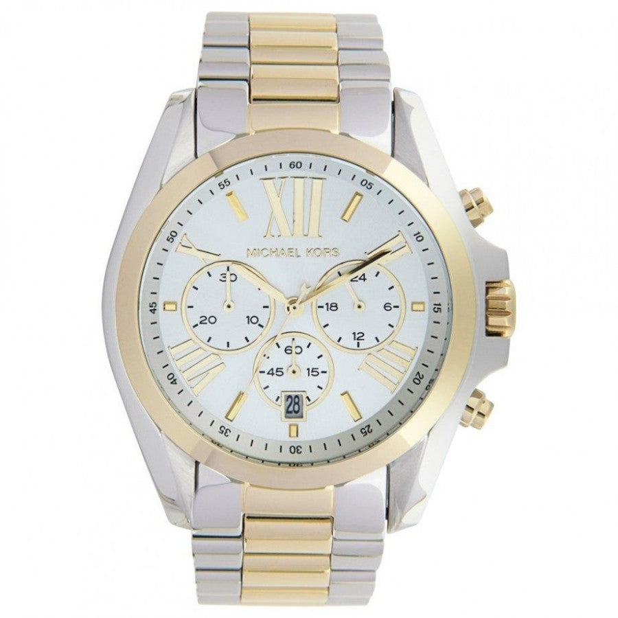 Michael Kors Bradshaw Silver Dial Two Tone Steel Strap Watch for Women - MK5627