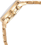 Michael Kors Runway Hunger Stop100 Series Blue Dial Gold Steel Strap Watch for Women - MK5815