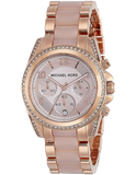 Michael Kors Blair Chronograph Rose Gold Dial Two Tone Steel Strap Watch for Women - MK5943