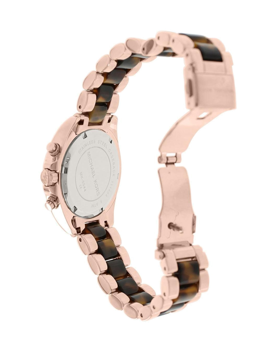 Michael Kors Bradshaw Chronograph Brown Dial Two Tone Steel Strap Watch For Women - MK5944