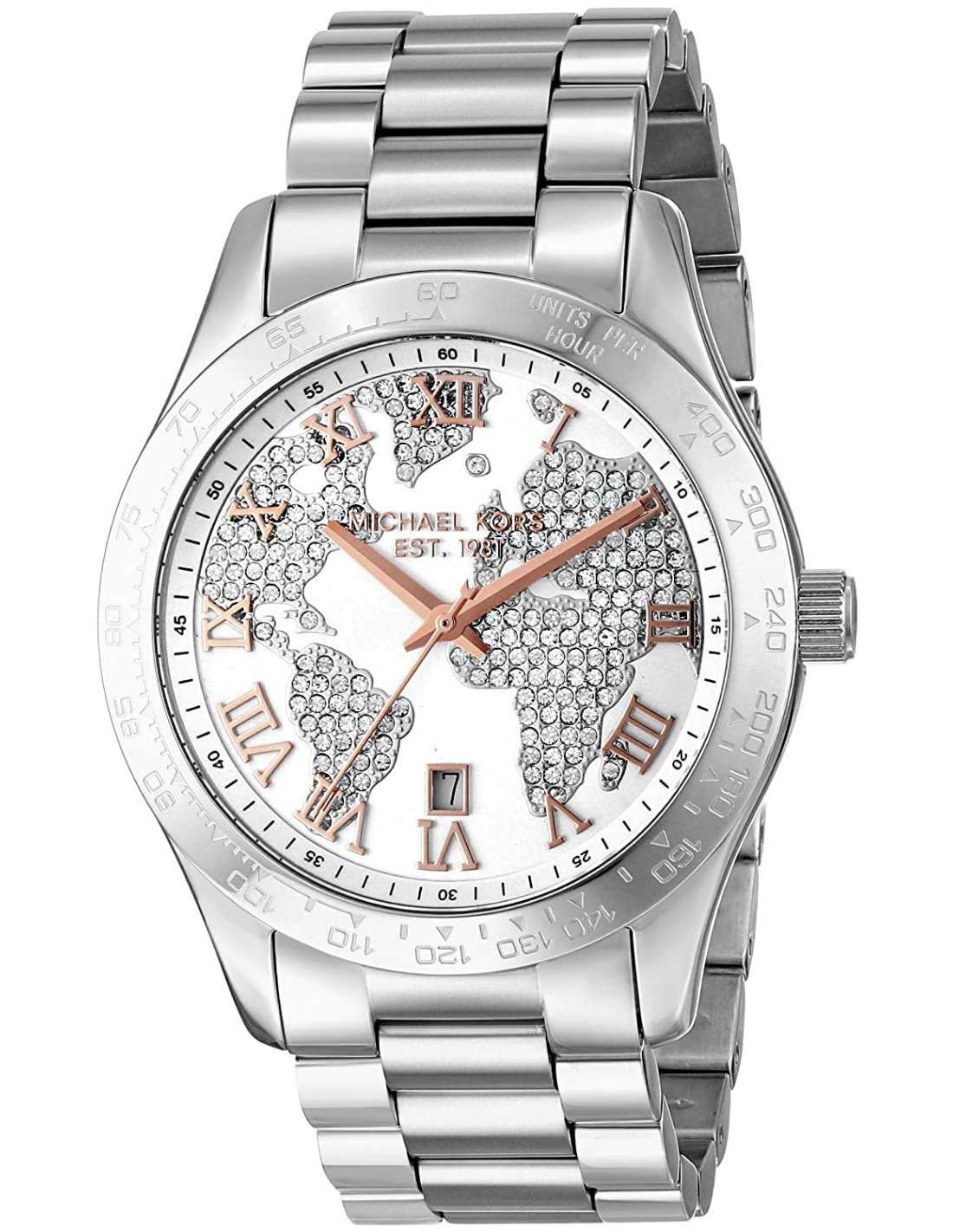 Michael Kors Layton Silver Dial Silver Steel Strap Watch for Women - MK5958