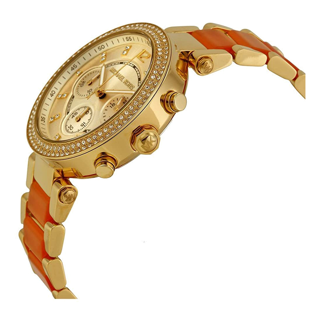 Michael Kors Parker Gold Dial Two Tone Steel Strap Watch for Women - MK6139