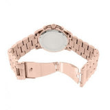 Michael Kors Runway Chronograph Purple Dial Rose Gold Steel Strap Watch For Women - MK6163