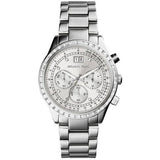 Michael Kors Brinkley Diamonds Silver Dial Silver Steel Strap Watch for Women - MK6186