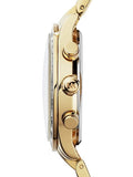Michael Kors Brinkley Diamonds Gold Dial Gold Steel Strap Watch for Women - MK6187