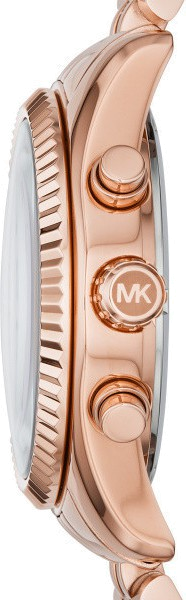Michael Kors Lexington Purple Dial Rose Gold Steel Strap Watch For Women - MK6207