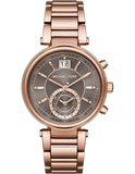 Michael Kors Sawyer Rose Gold Dial Rose Gold Steel Strap Watch for Women - MK6226