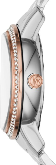 Michael Kors Whitley Analog White Dial Two Tone Steel Strap Watch For Women - MK6228