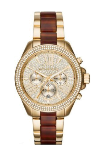 Michael Kors Wren Gold Dial Two Tone Steel Strap Watch for Women - MK6294