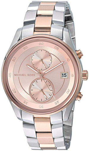 Michael Kors Blair Quartz Analog Rose Gold Dial Two Tone Steel Strap Watch For Women - MK6498