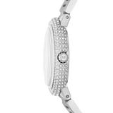 Michael Kors Taryn Mother of Pearl Purple Dial Silver Steel Strap Watch For Women - MK6562