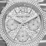 Michael Kors Camille Multifunction Crystals Silver Dial Silver Steel Strap Watch For Women - MK6996