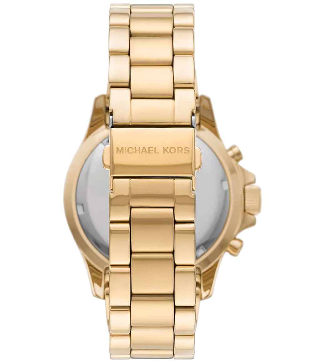 Michael Kors Everest Chronograph Gold Dial Gold Steel Strap Watch For Women - MK7210
