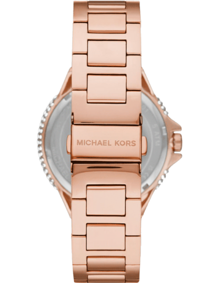 Michael Kors Camille Analog Pink Dial Rose Gold Steel Strap Watch for Women - MK7340