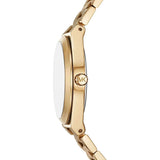 Michael Kors Lennox Three-Hand Gold Dial Gold Steel Strap Watch for Women - MK7500