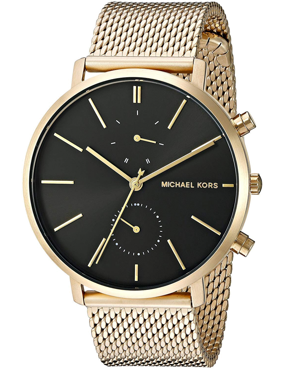Michael Kors Jaryn Black Dial Gold Steel Strap Watch for Men - MK8503
