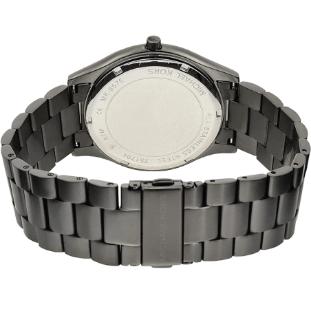 Michael Kors Runway Quartz Grey Dial Grey Steel Strap Watch For Women - MK8576