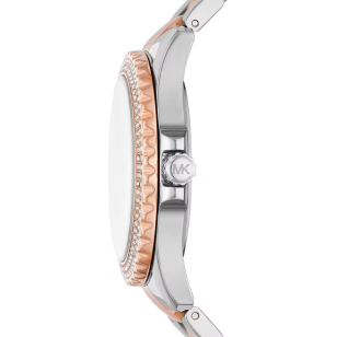 Michael Kors Everest Three Hand Rose Gold Dial Two Tone Steel Strap Watch For Women - MK7402