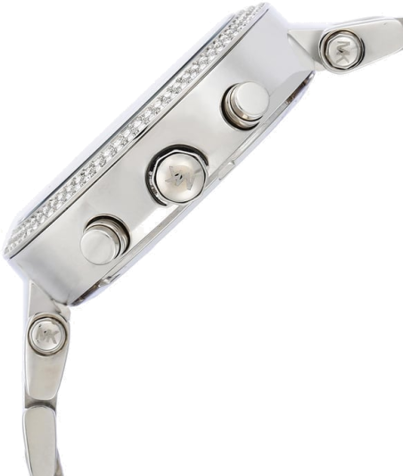 Michael Kors Parker Chronograph Pink Dial Silver Steel Strap Watch For Women - MK6105