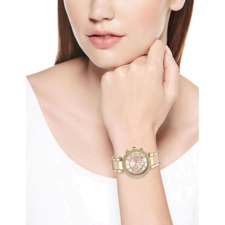 Michael Kors Parker Gold Dial Two Tone Steel Strap Watch for Women - MK6326