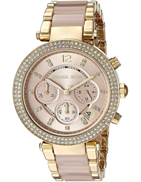 Michael Kors Parker Gold Dial Two Tone Steel Strap Watch for Women - MK6326