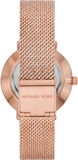 Michael Kors Pyper Quartz Mother of Pearl White Dial Rose Gold Mesh Strap Watch For Women - MK4588