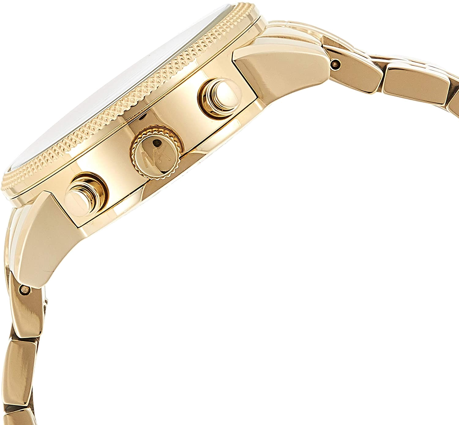 Michael Kors Ritz Chronograph Gold Dial Gold Steel Strap Watch for Women - MK5676