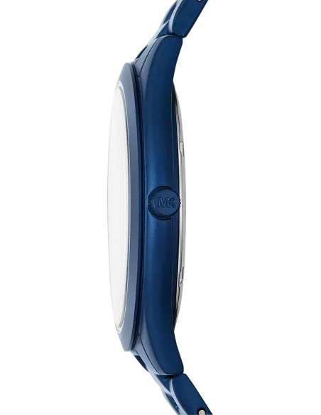 Michael Kors Slim Runway Quartz Blue Dial Blue Steel Strap Watch For Women - MK4503